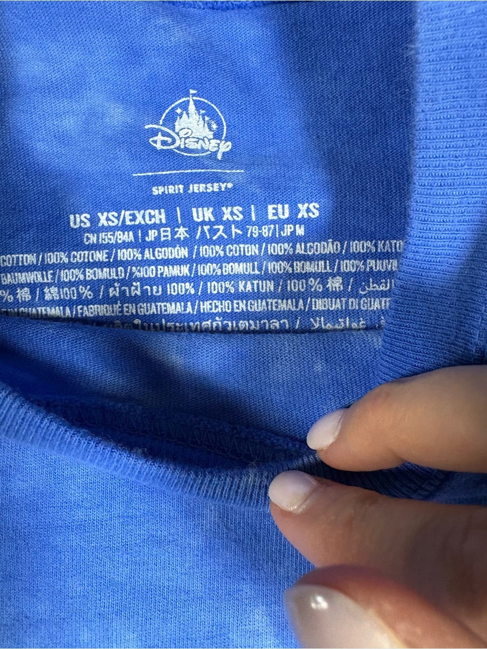 Disney Lilo & Stitch Disneyland TieDye Spirit Jersey SizeXS Resortwear Adult EUC - Picture 3 of 9